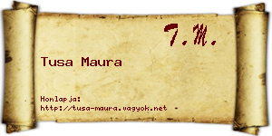 Tusa Maura névjegykártya